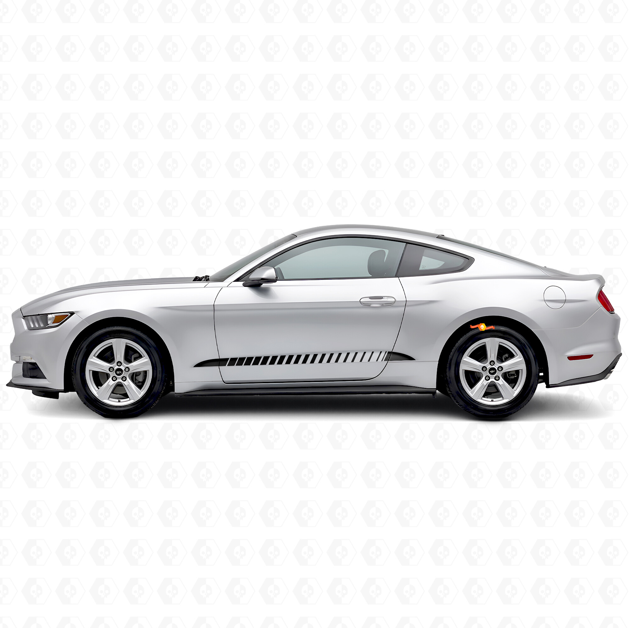 Kit de adhesivos de vinilo Strobe Stripes para la parte inferior lateral de Musclecar Musclecarmodel 2015-2020