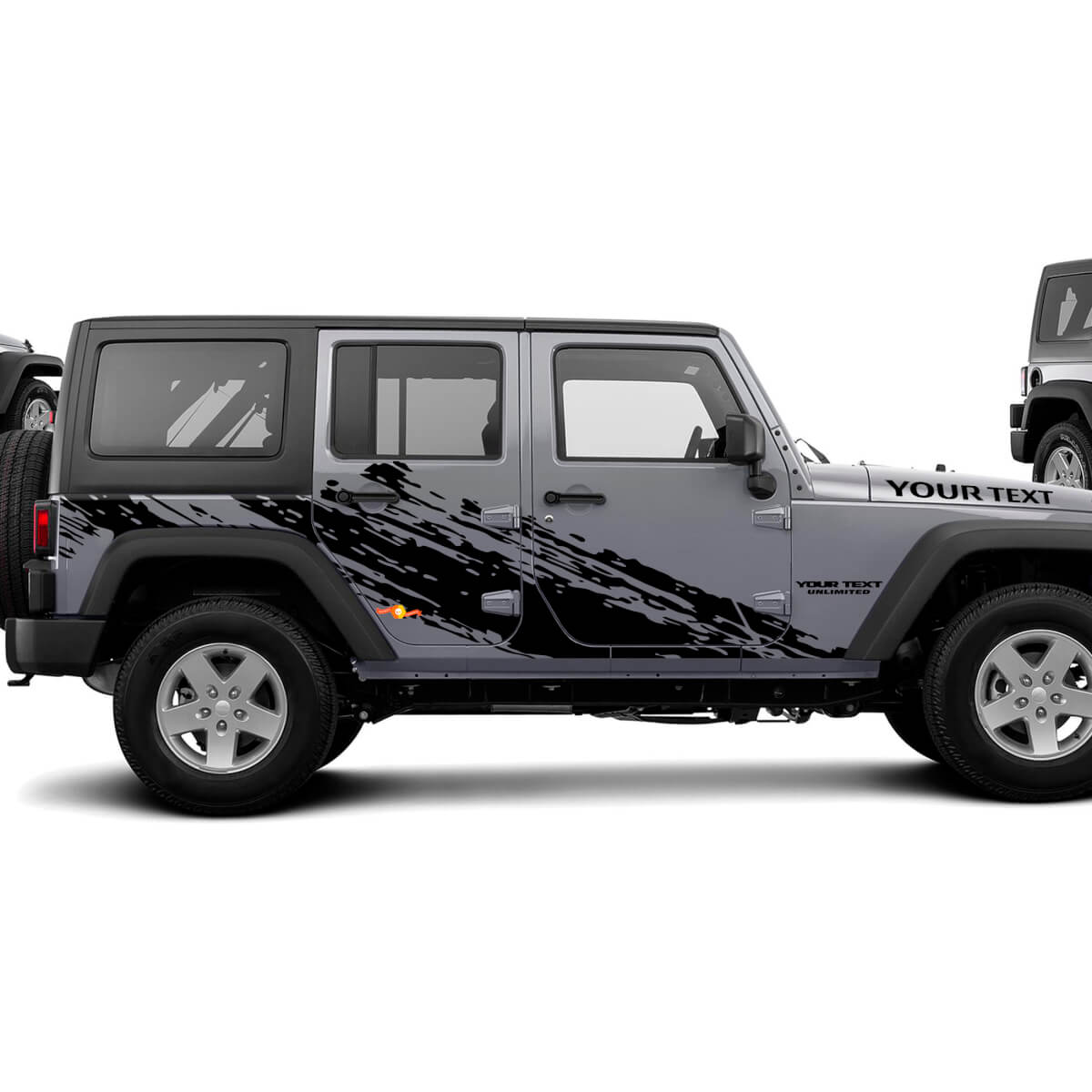 Adhesivo de vinilo gráfico lateral de salpicaduras de barro para Jeep Wrangler Unlimited JK