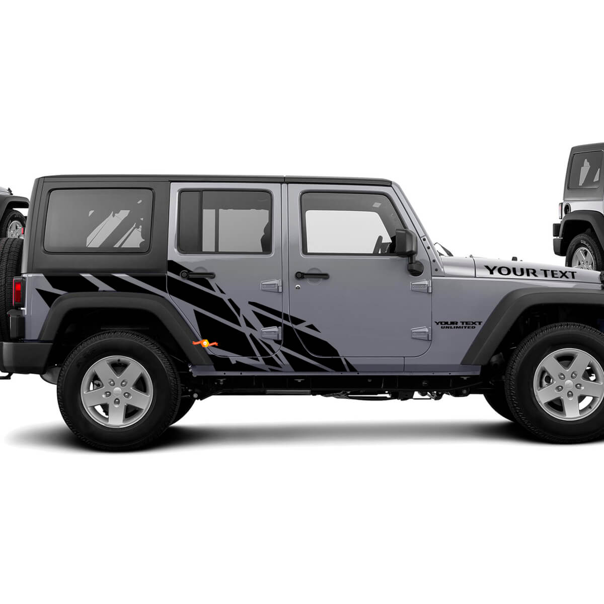 Calcomanía de vinilo gráfica de salpicadura recta para Jeep Wrangler Unlimited JK