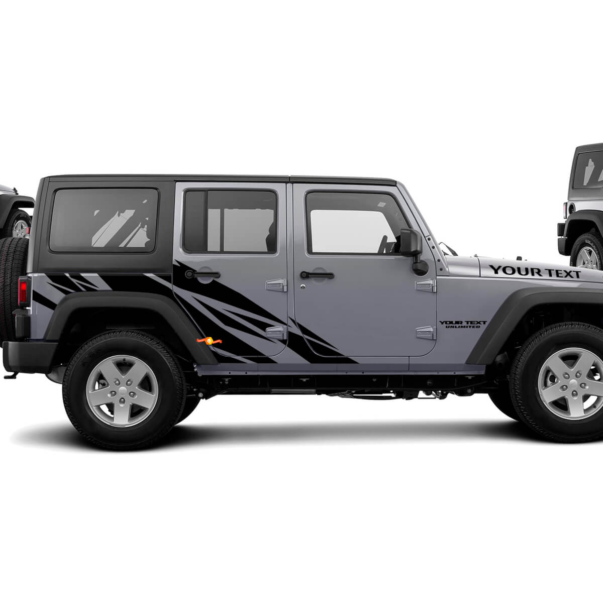 Kit de calcomanías de vinilo con diseño de salpicadura recta para Jeep Wrangler Unlimited JK