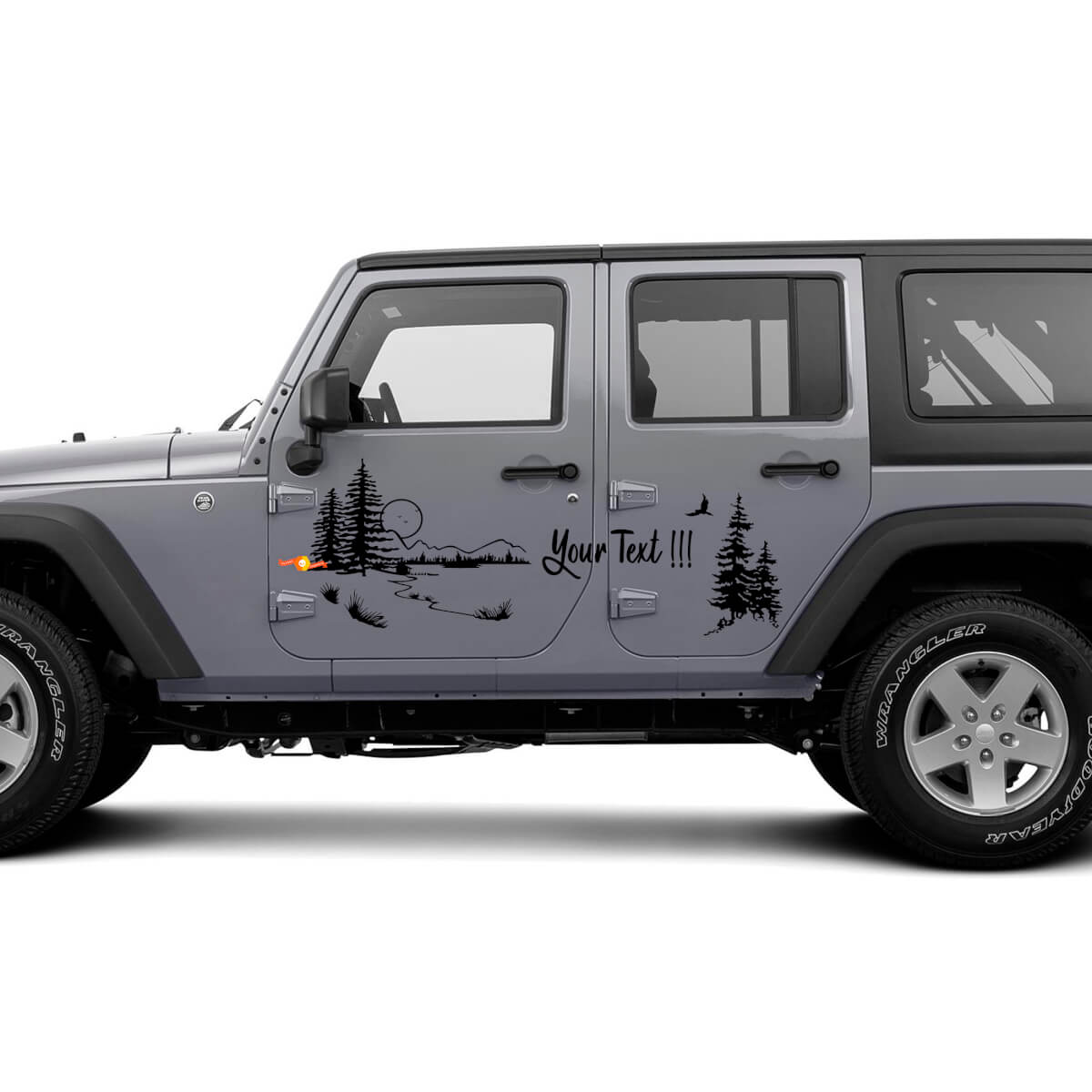 Pegatina Vinilo de Puertas con Paisaje Natural para Jeep Wrangler Rubicon Sahara