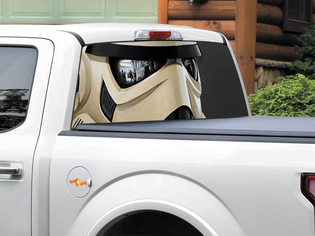 Calcomanía para ventana trasera inspirada en Stormtrooper para camioneta SUV