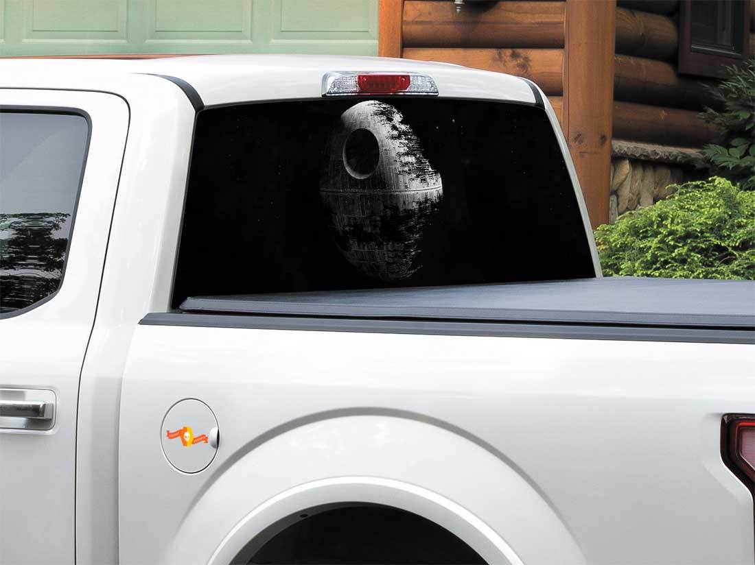 Estrella de la muerte Película Star Wars Arma Ventana trasera Calcomanía Etiqueta Camioneta SUV Coche de cualquier tamaño