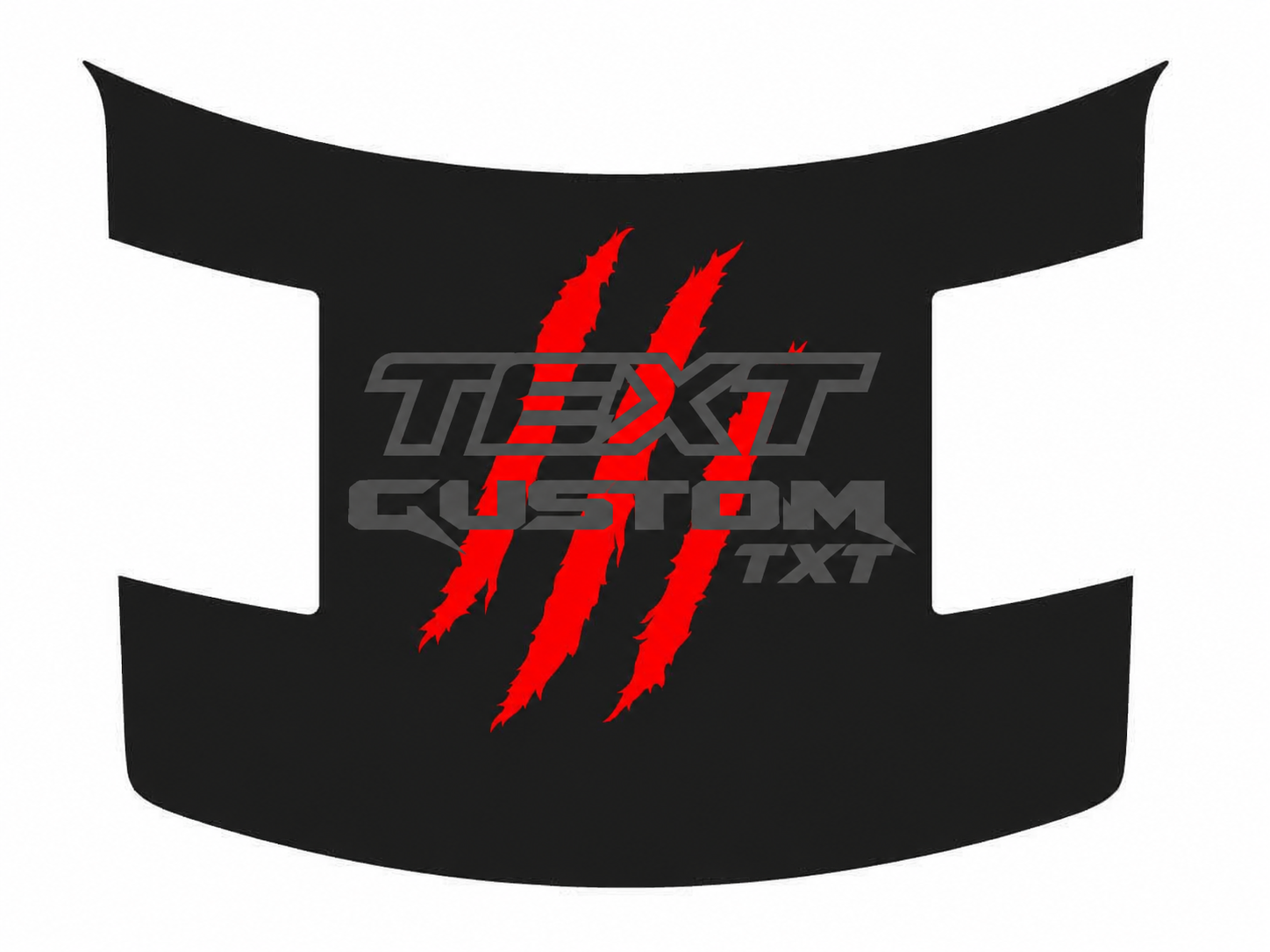 TEXTO PERSONALIZADO TXT Adhesivo de Vinilo de Arañazo de Garra para Capó Ford F-150 2010-2014