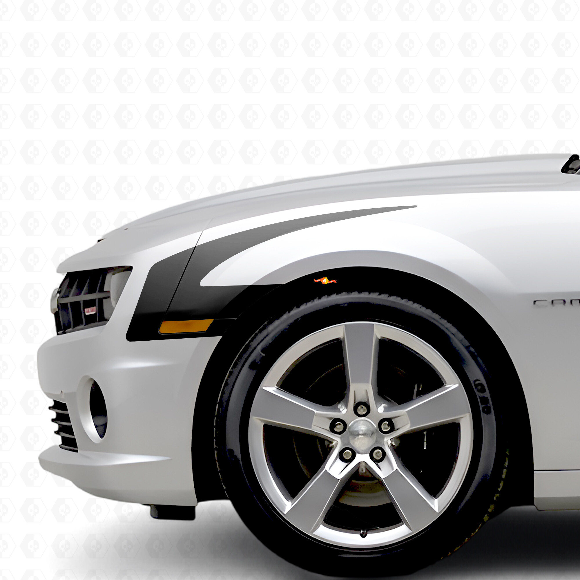Calcomanía lateral de vinilo con rayas estilo gancho para Chevrolet Camaro 2010-2015