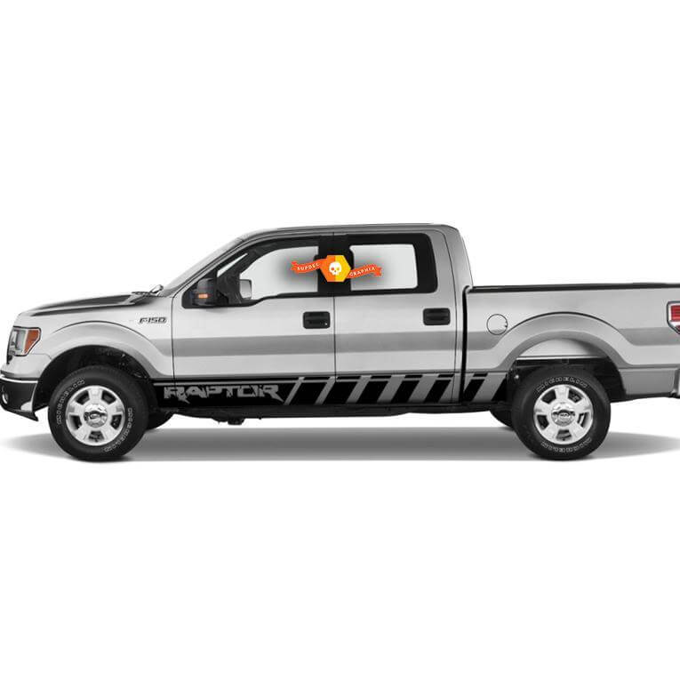 Ford Raptor lettering Truck F-150 Bed Side Rocker Panel Stripes Calcomanías gráficas pegatinas para modelos 2010-2020