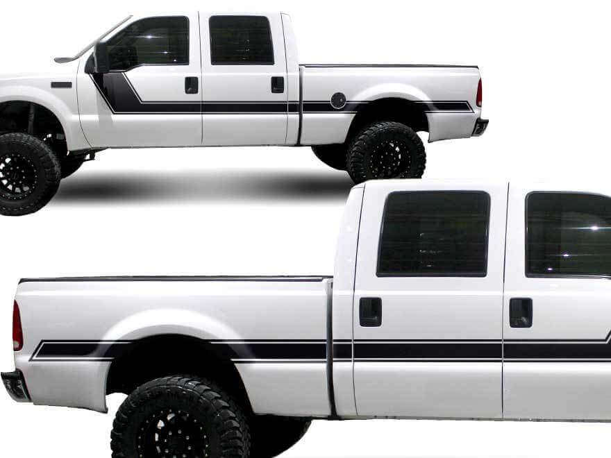 Ford Truck F-250 Side Rally Stripe Graphic calcomanías adhesivas para modelos 1999-2006