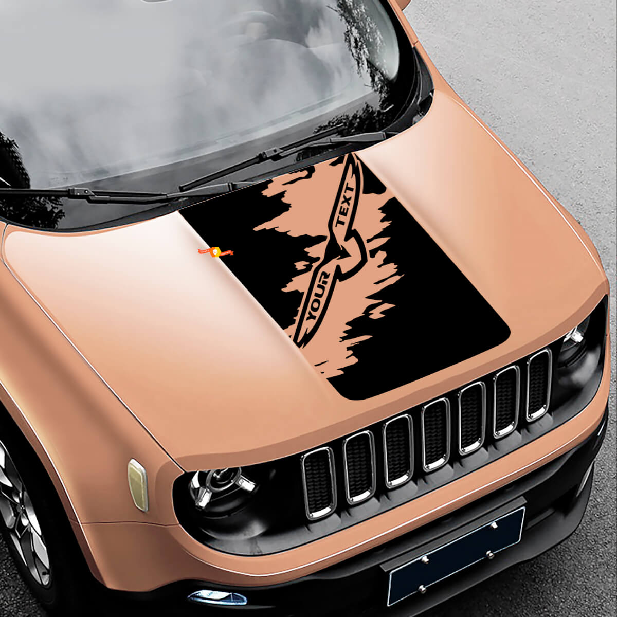 Jeep Renegade Cherokee Trailhawk TrailHawk Splash Gráfico Vinilo Adhesivo Calcomanía Capucha
