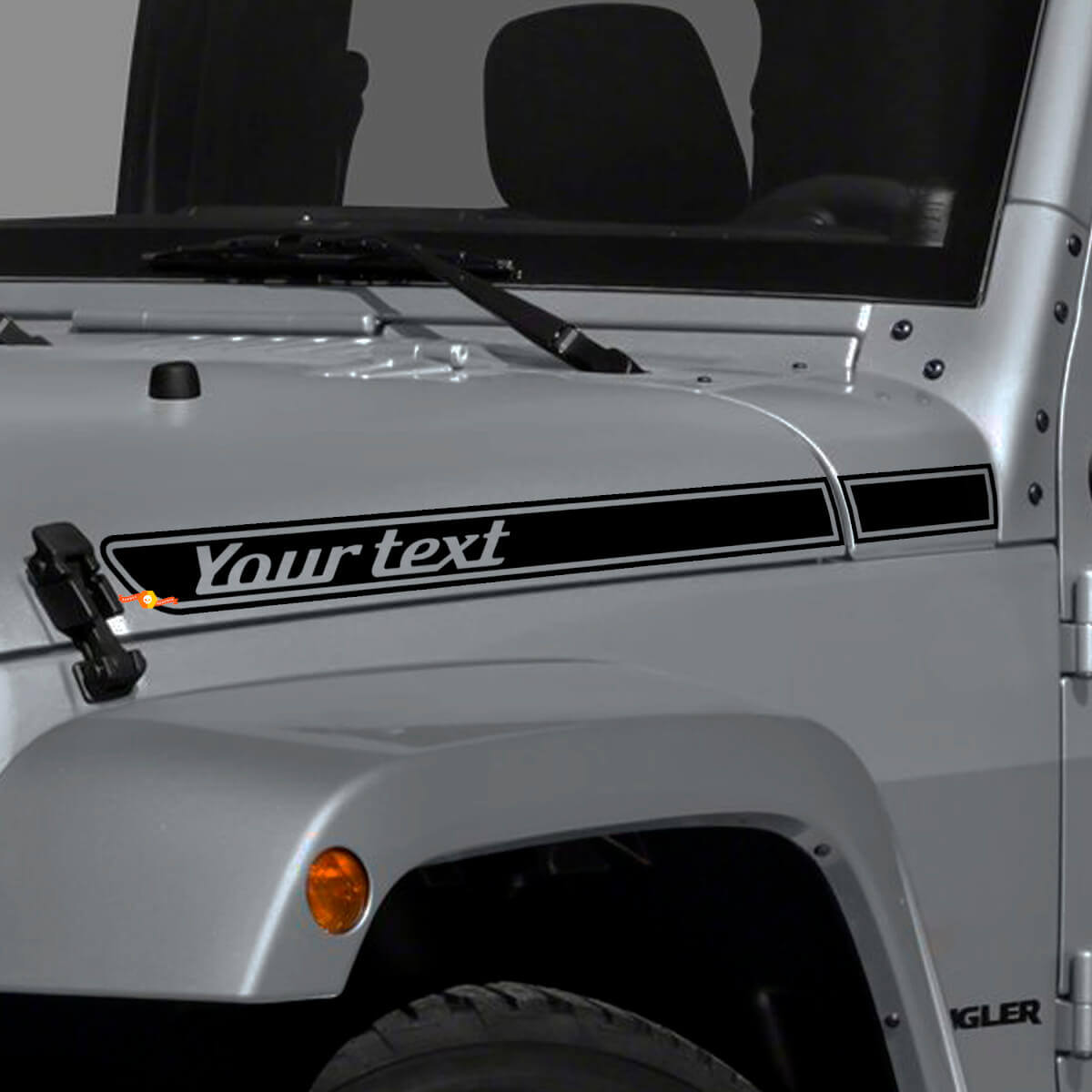 Pegatinas de vinilo con franjas y letras para el lateral del capó 2 para Jeep Renegade