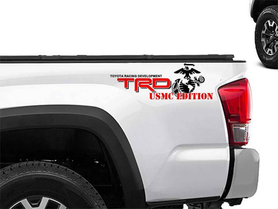 Toyota Racing Development TRD USMC edición 4X4 junto a la cama Marines Calcomanías gráficas pegatinas 2