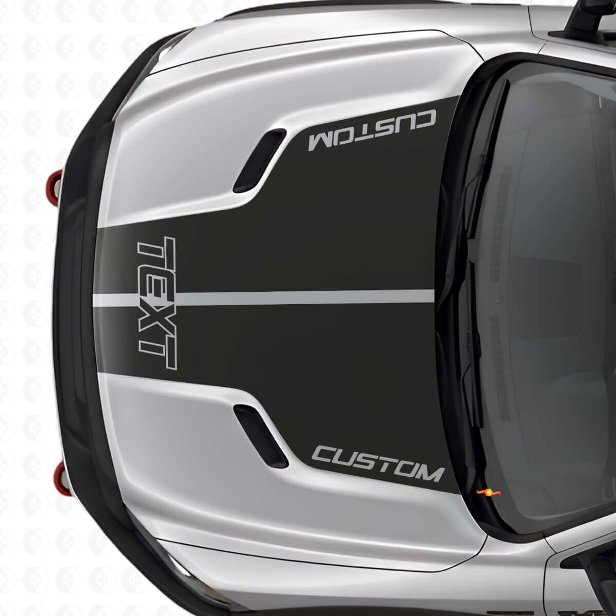 Kit de calcomanías de vinilo con doble franja personalizada para capó para Dodge Ram