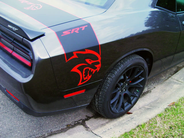 Calcomanía de Vinilo para Lados del Maletero Estilo Hellcat para Dodge Challenger