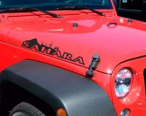 Juego de calcomanías de vinilo para capó Sahara para Jeep Wrangler Sahara Rubicon