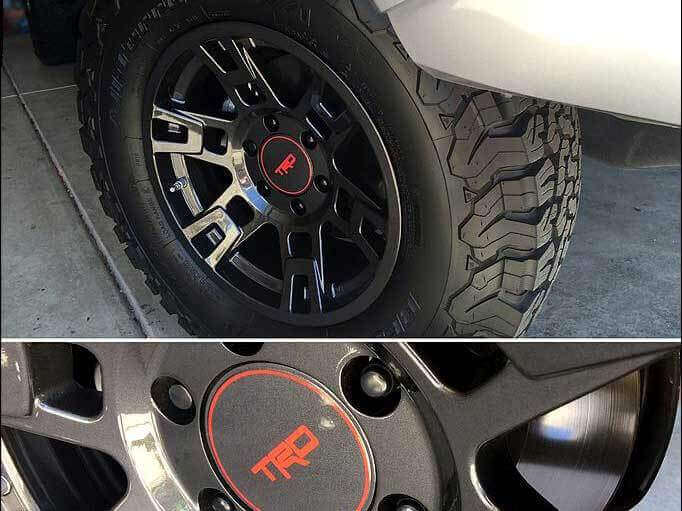 Juego de calcomanías de vinilo con logo de calavera TRD TEQ para tapas centrales de ruedas de coches Toyota