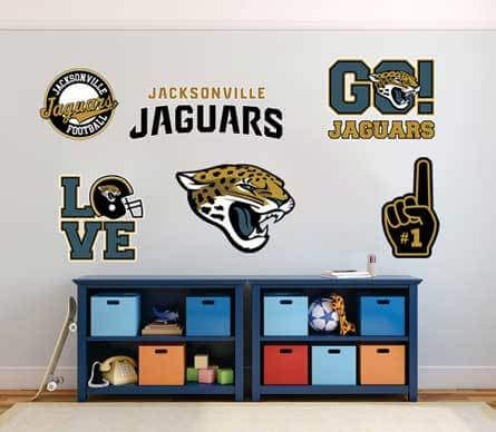 El equipo de fútbol profesional estadounidense de los Jacksonville Jaguars, la Liga Nacional de Fútbol Americano (NFL), la pared del ventilador, el cuaderno del vehículo, etc., calcomanías adhesivas