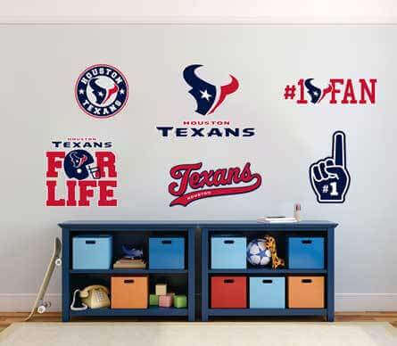 Calcomanías de Vinilo para Fanáticos de los Houston Texans de la NFL para Auto y Pared