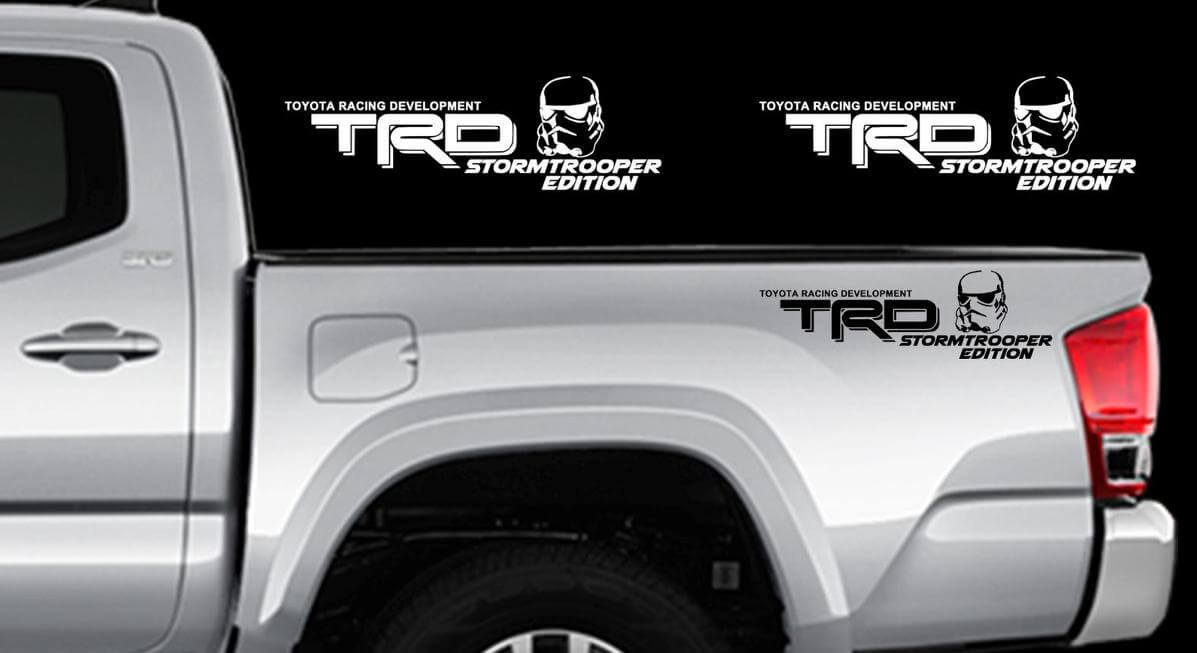 Kit de vinilos laterales TRD Edición Stormtrooper para Toyota Tacoma Tundra