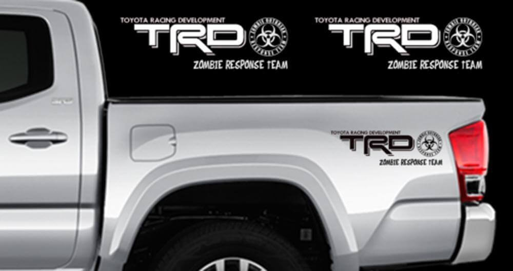 Juego de Vinilos Laterales TRD Zombie Response Team para Toyota Tacoma Tundra