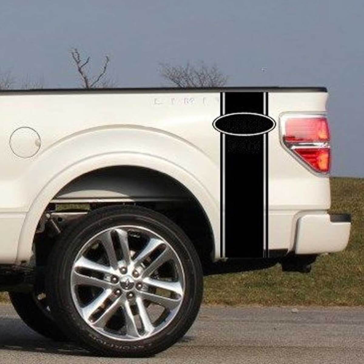 Juego de calcomanías de vinilo de raya recta para el lateral trasero para Muscle Car F-350 Super Duty