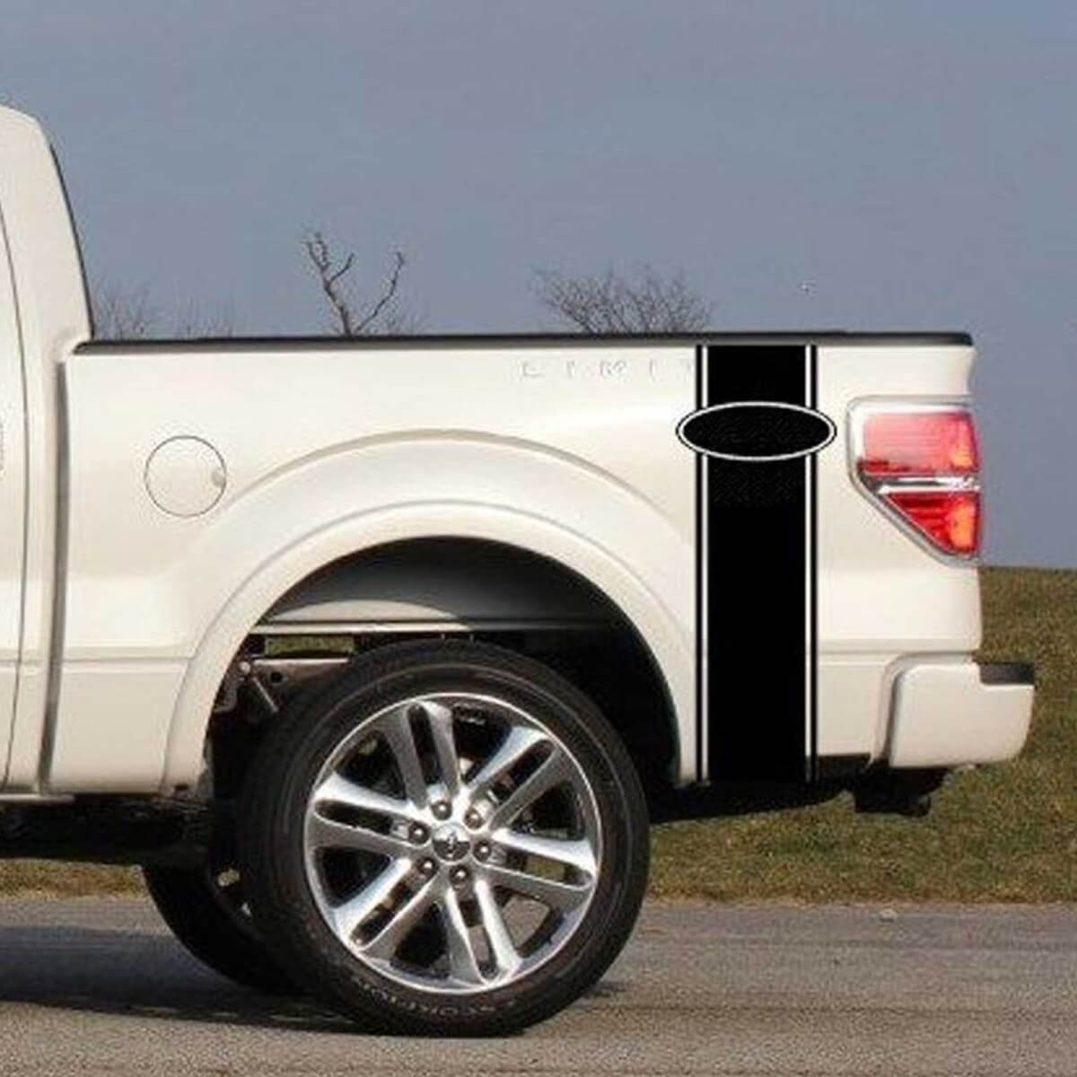 Kit de calcomanía de vinilo lateral trasera de franjas rectas para muscle car F-250 Super Duty