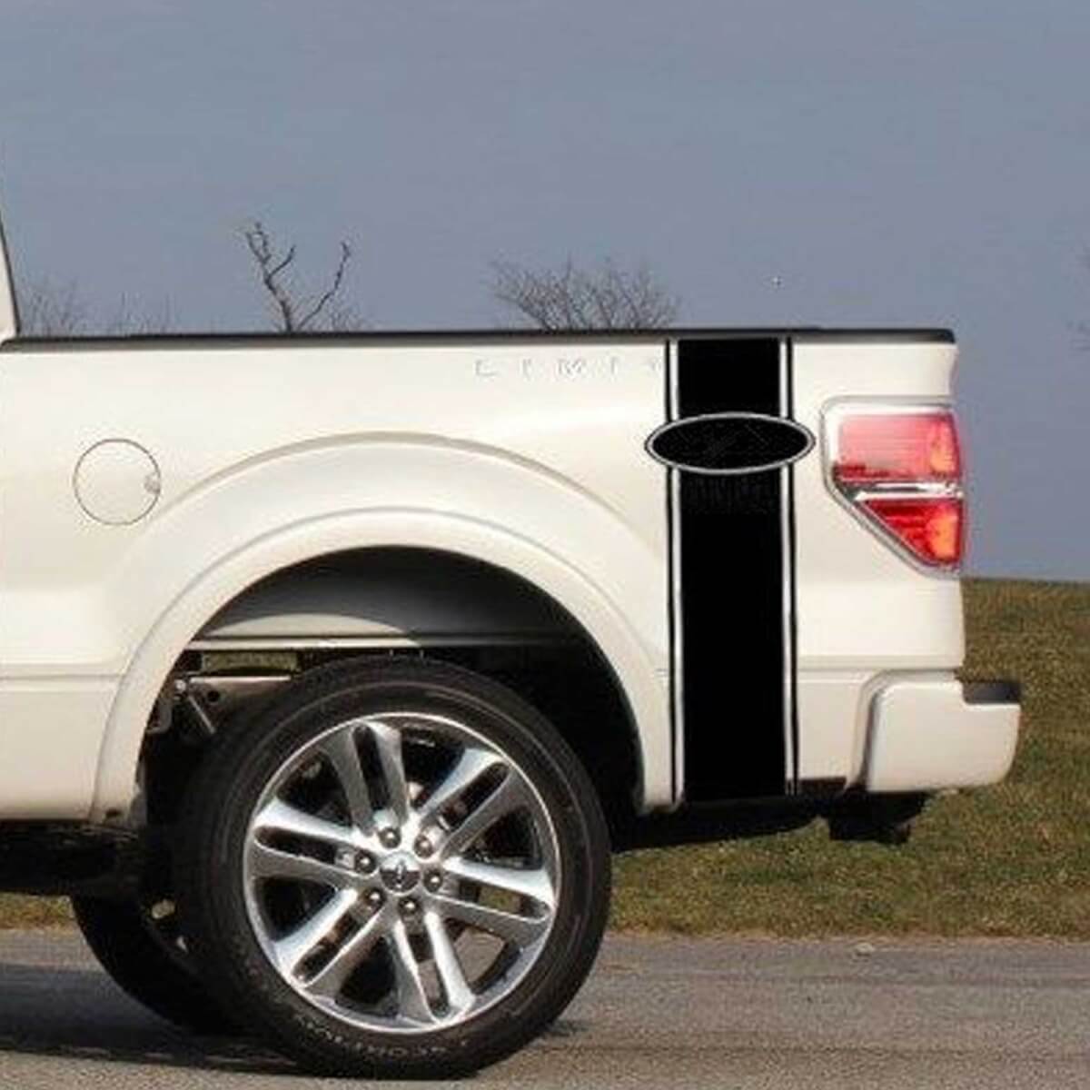 Kit de calcomanías vinílicas de raya recta para la parte trasera lateral de Musclecar Super Duty