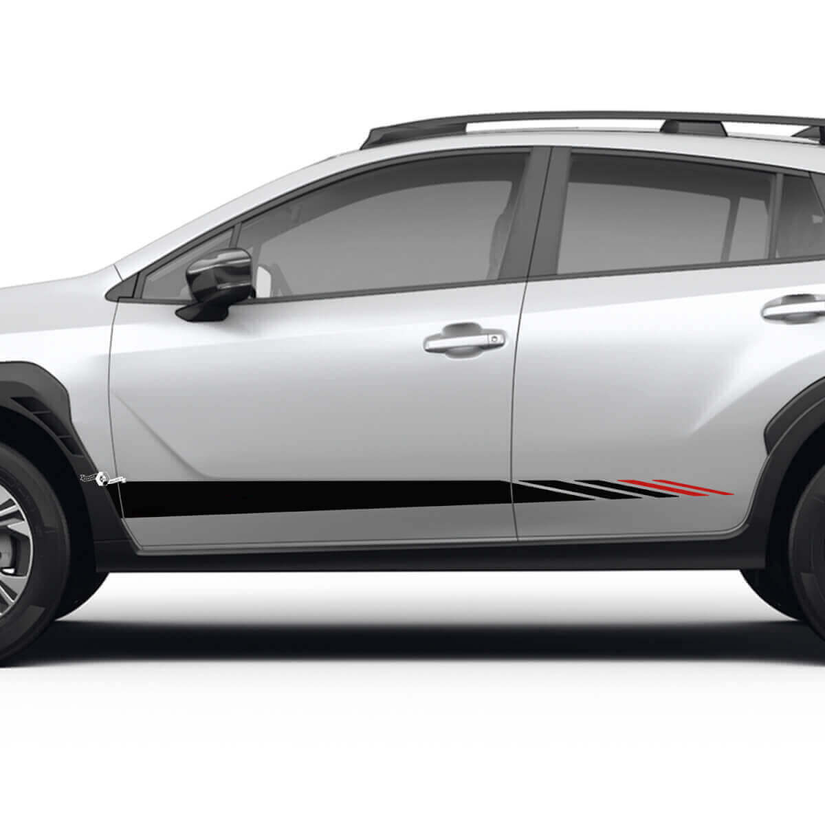 Kit de vinilos adhesivos de franjas laterales tipo estroboscópico para puertas para Subaru Crosstrek