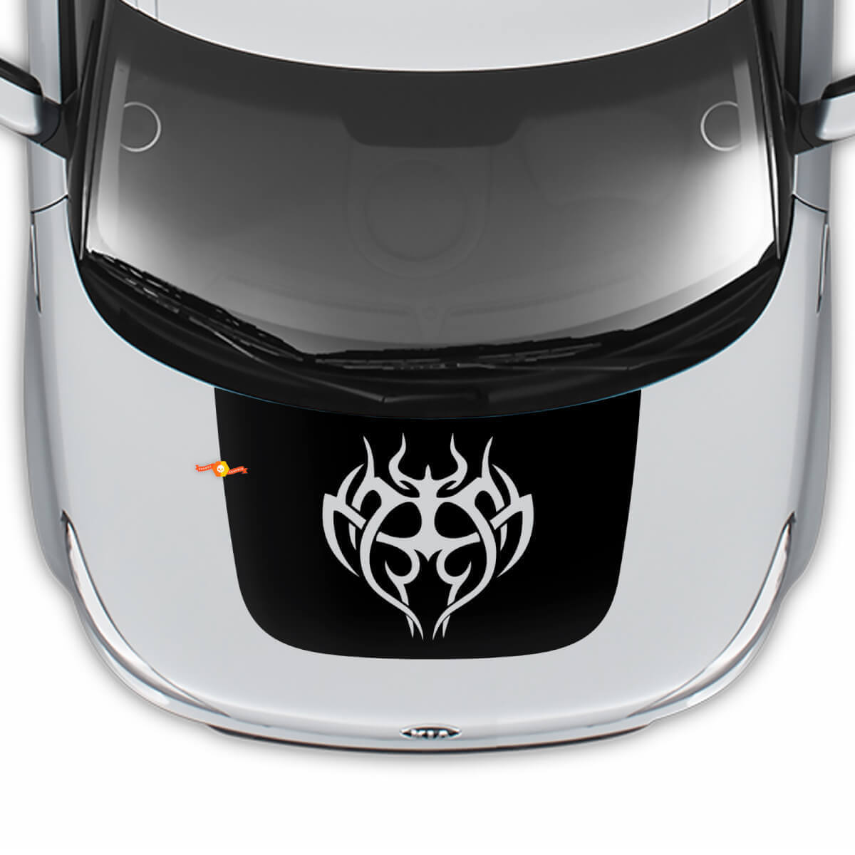 Capucha de calcomanía tribal calcomanía de vinilo pegatinas para kia alma
