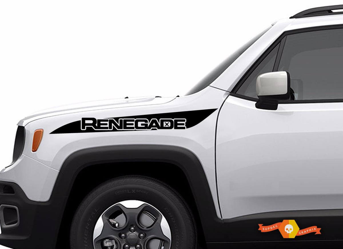 Jeep Renegade Hood Stripe Logo Gráfico Vinilo Calcomanía Adhesivo Lateral Camuflaje