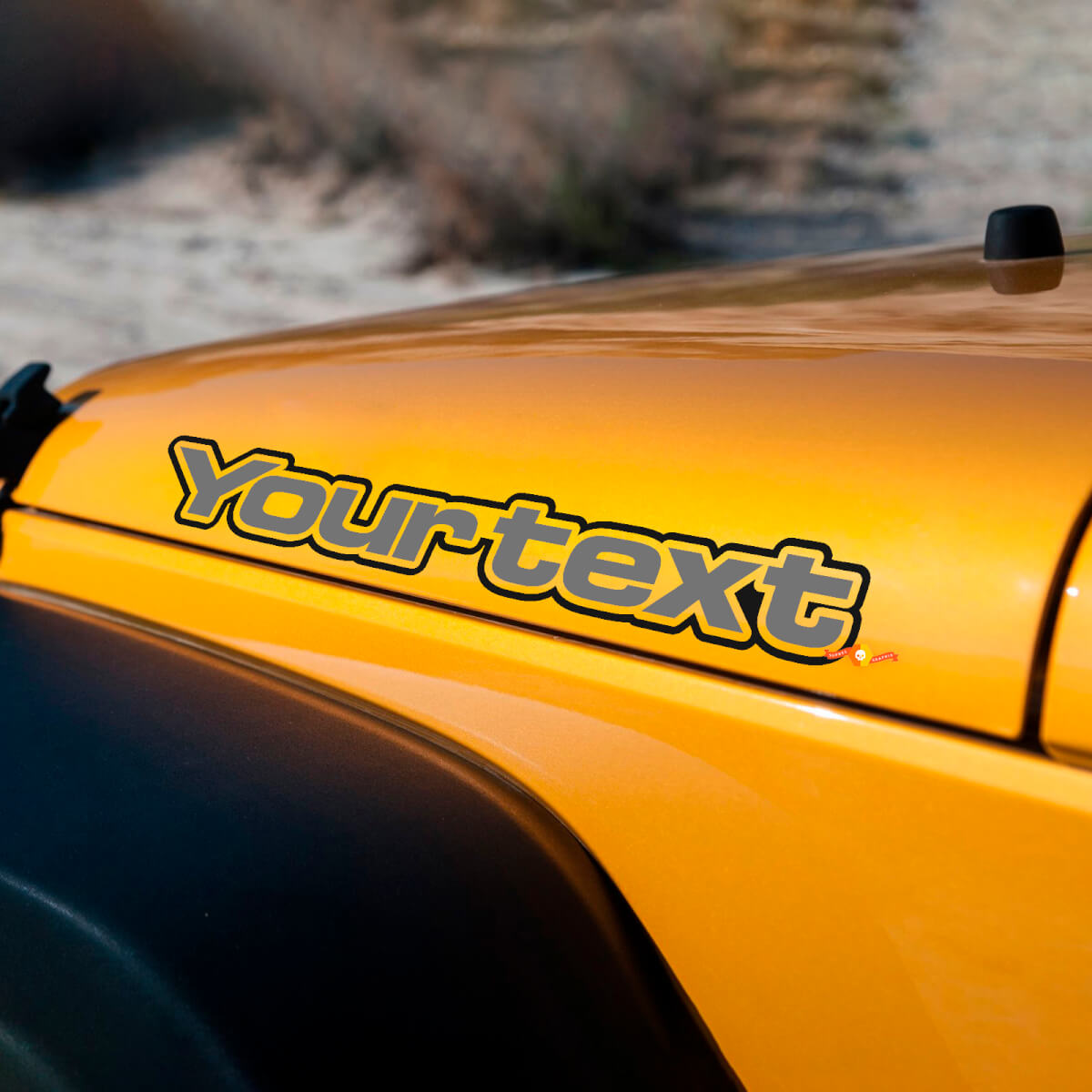 Calcomanía de vinilo con letras para capó lateral para Jeep Wrangler Renegade