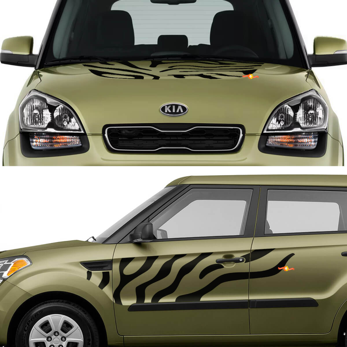 Calcomanías decorativas para puertas laterales compatibles con Kia Soul 3
