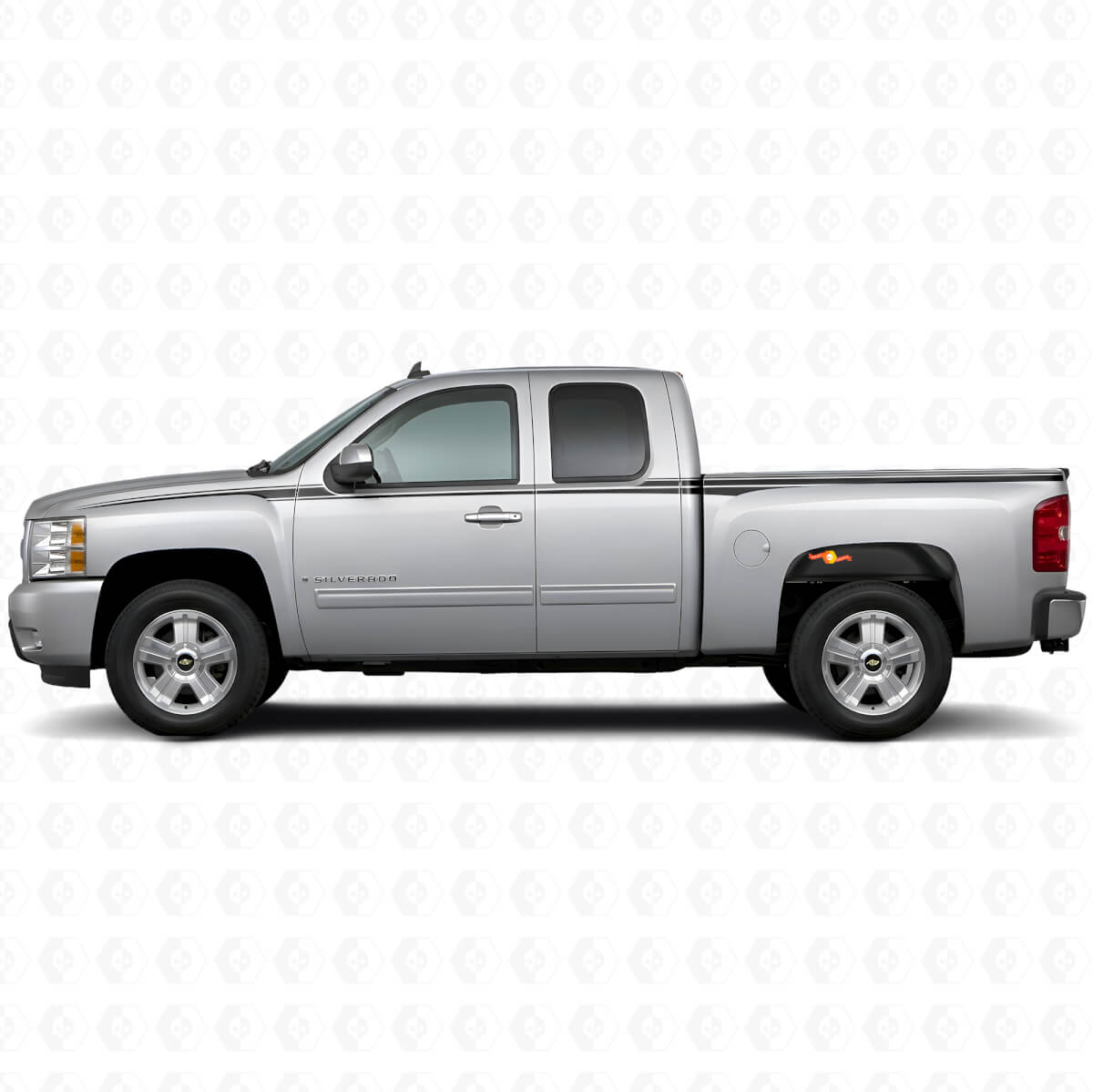 Kit de calcomanías decorativas de franjas laterales de vinilo para Chevy Silverado 2006-2013