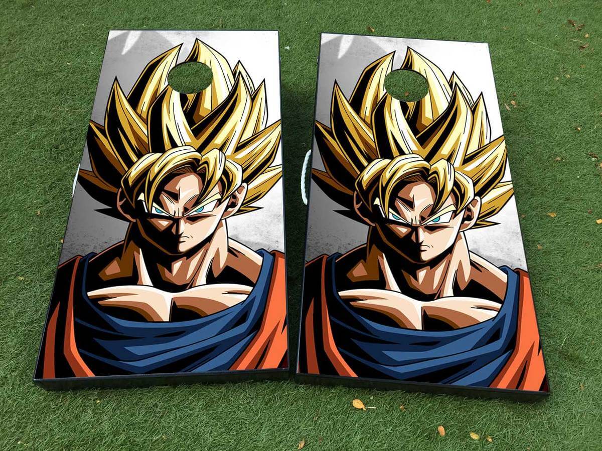 Set de Vinilos Adhesivos para Tablero de Cornhole Inspirado en Anime de Dragon Ball