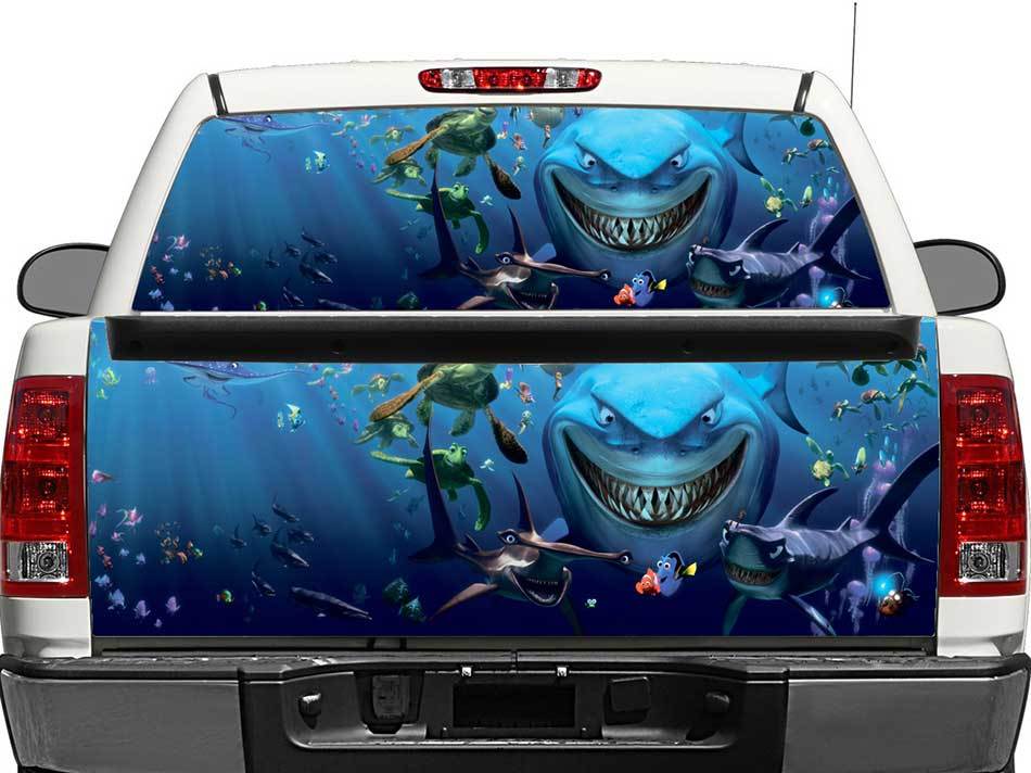 Vinilo adhesivo para ventana trasera o portón trasero de Finding Nemo para pick-ups y SUVs