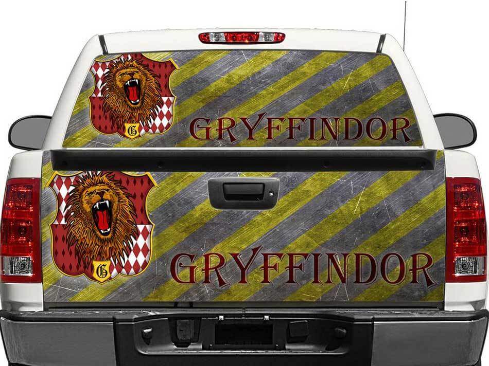 Vinilo adhesivo del logo de Gryffindor Harry Potter para ventana trasera o portón trasero de camionetas y SUV