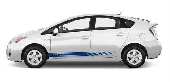 Kit de calcomanías y gráficos de vinilo con rayas de puerta del panel inferior de Toyota Prius 2013 - 2020 - Prius Stripes
