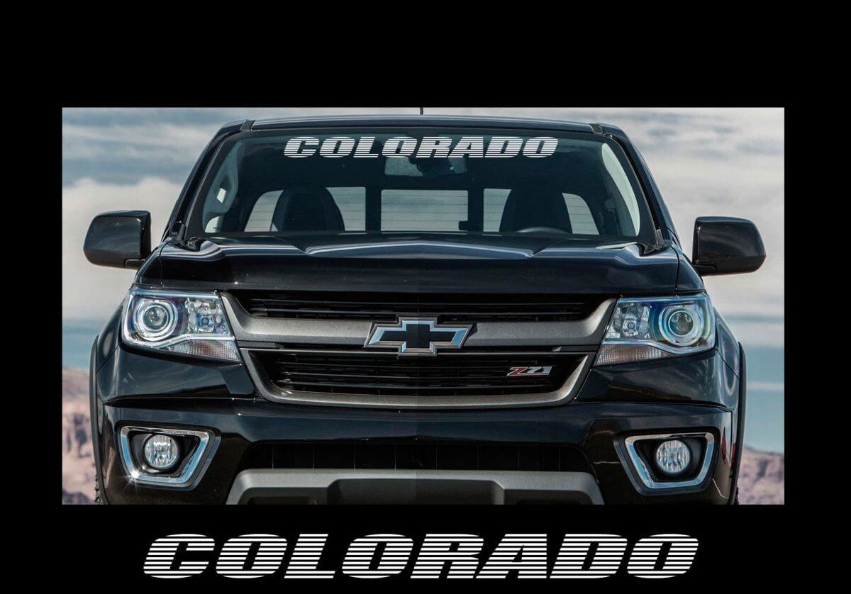 Calcomanía de vinilo para parabrisas Colorado para Chevrolet Colorado