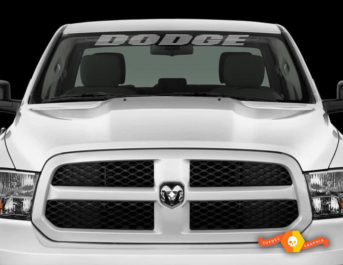 Vinilo adhesivo para parabrisas con banner de marca para Dodge Ram Charger Challenger Avenger Durango