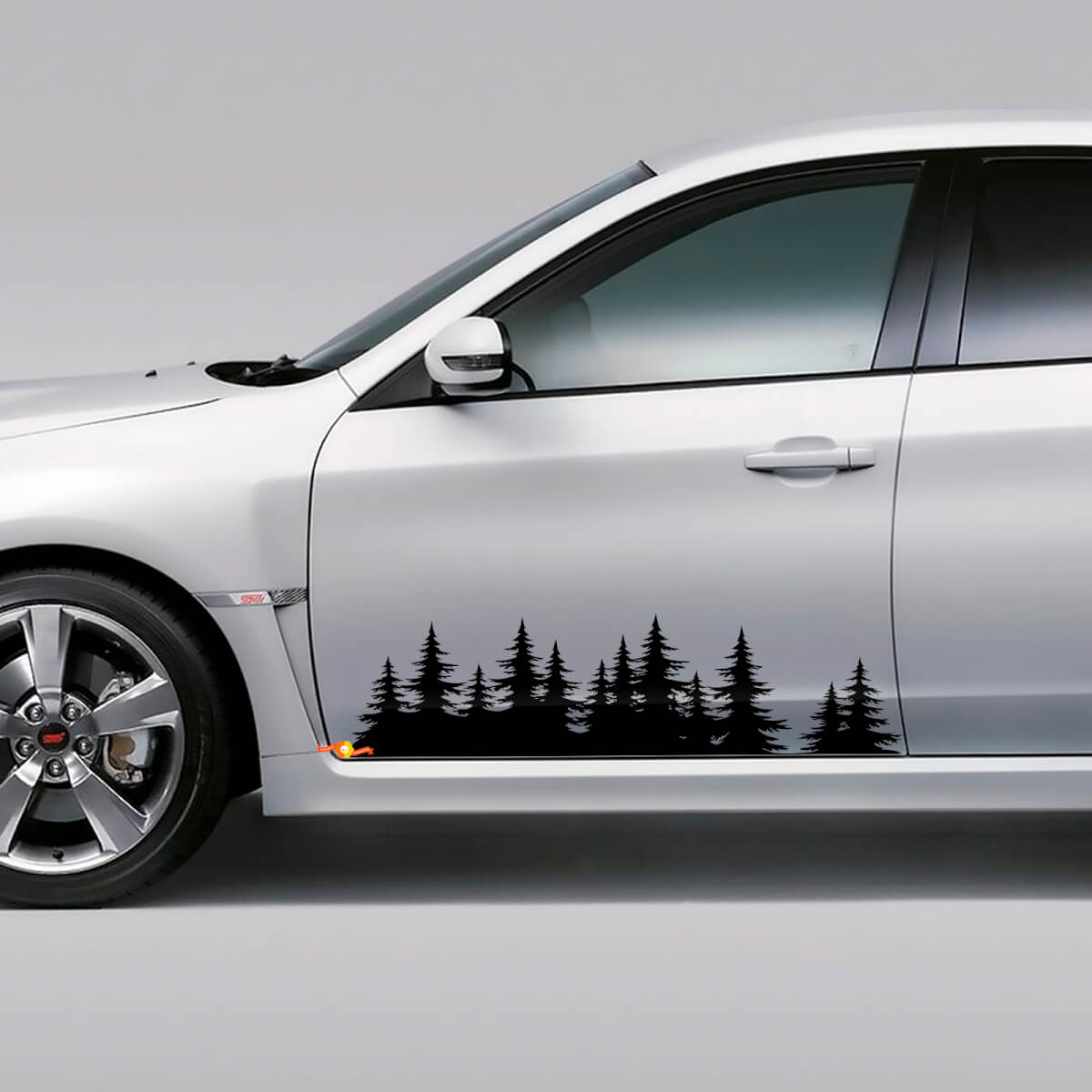 Suba personalizado árbol bosque vinilo calcomanía pegatina gráfico WRX STI Forester