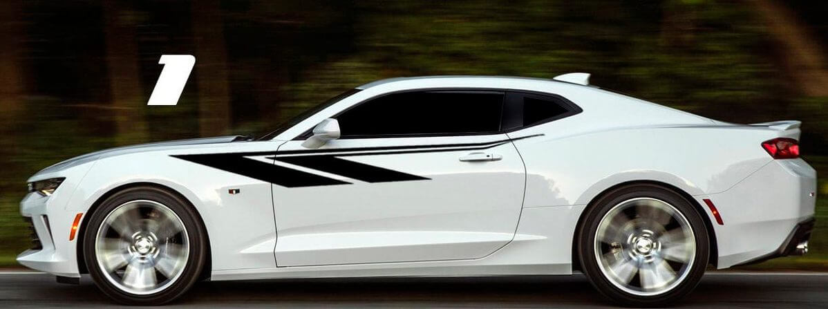 Conjunto de adhesivos de vinilo con franjas tribales personalizadas para Chevrolet Camaro