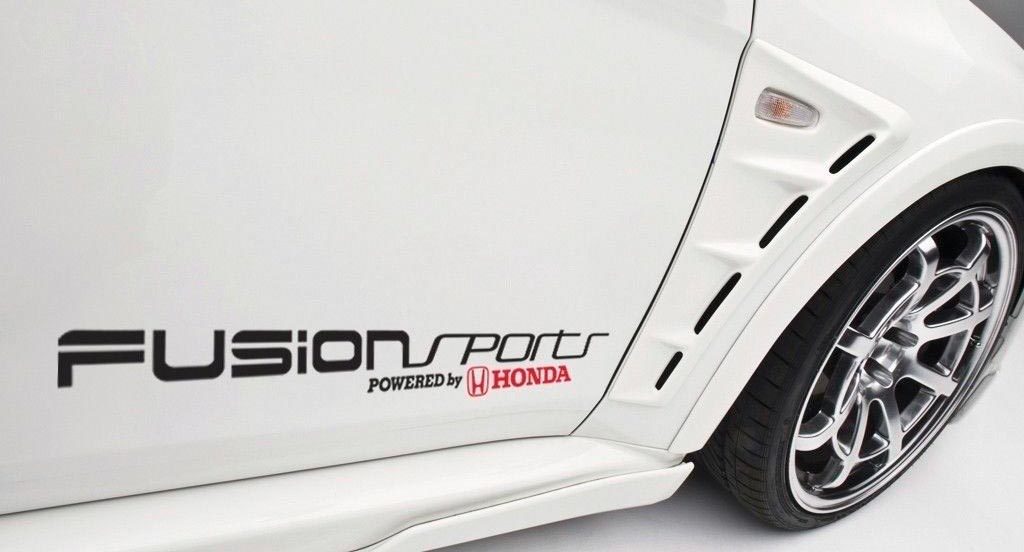 Fusion Sports Powered by Honda - Adhesivo de vinilo para coche Civic S2000 Accord Si D