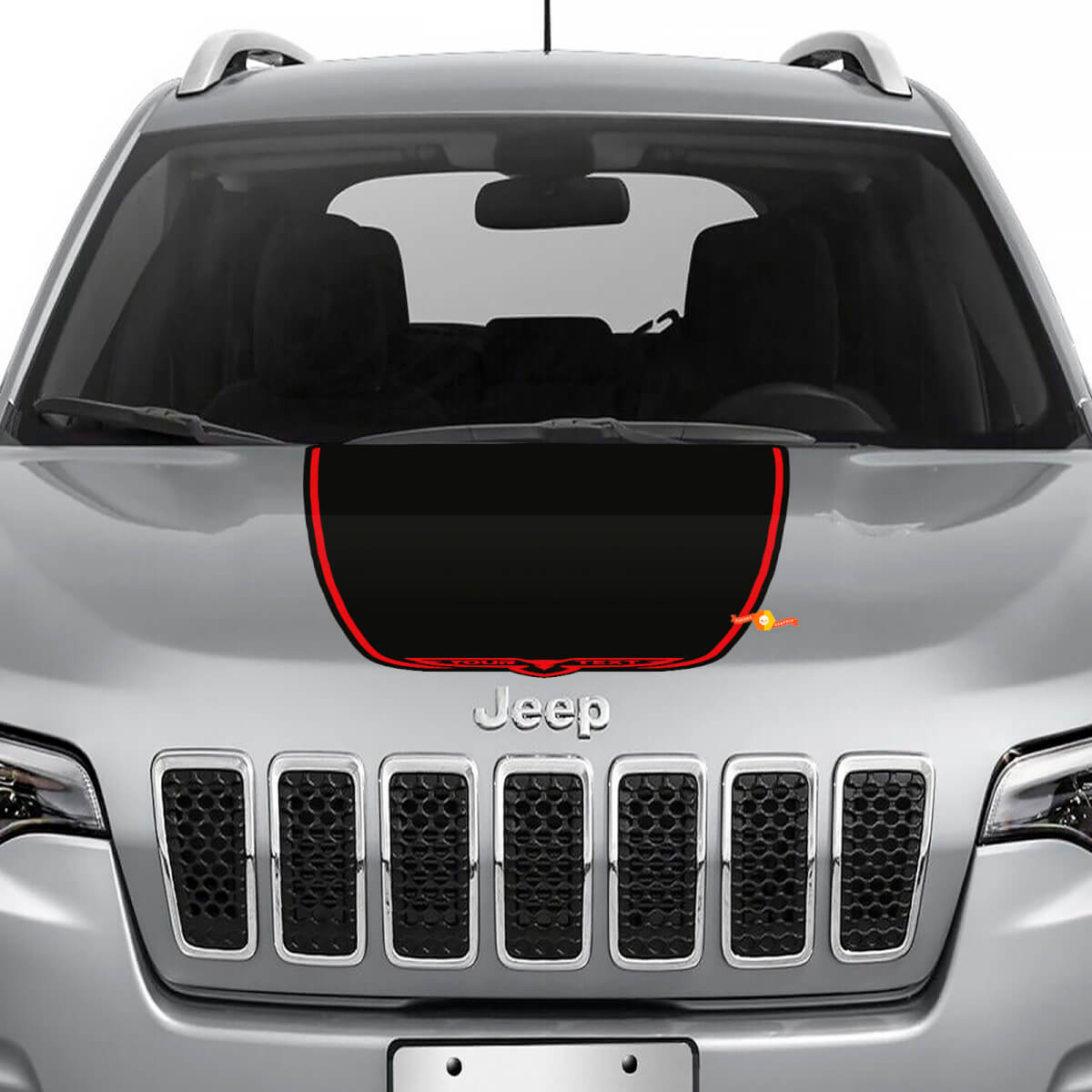 Calcomanía de vinilo estilo capó Trailhawk para Jeep Cherokee