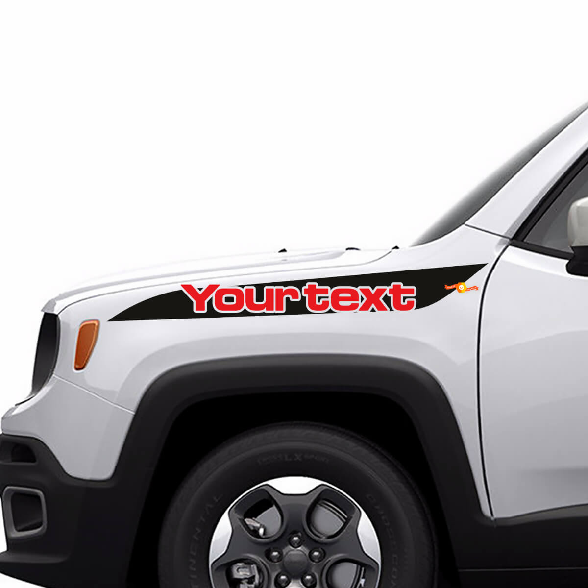 2 colores Jeep Renegade Hood Stripe Graphic vinilo calcomanía lateral