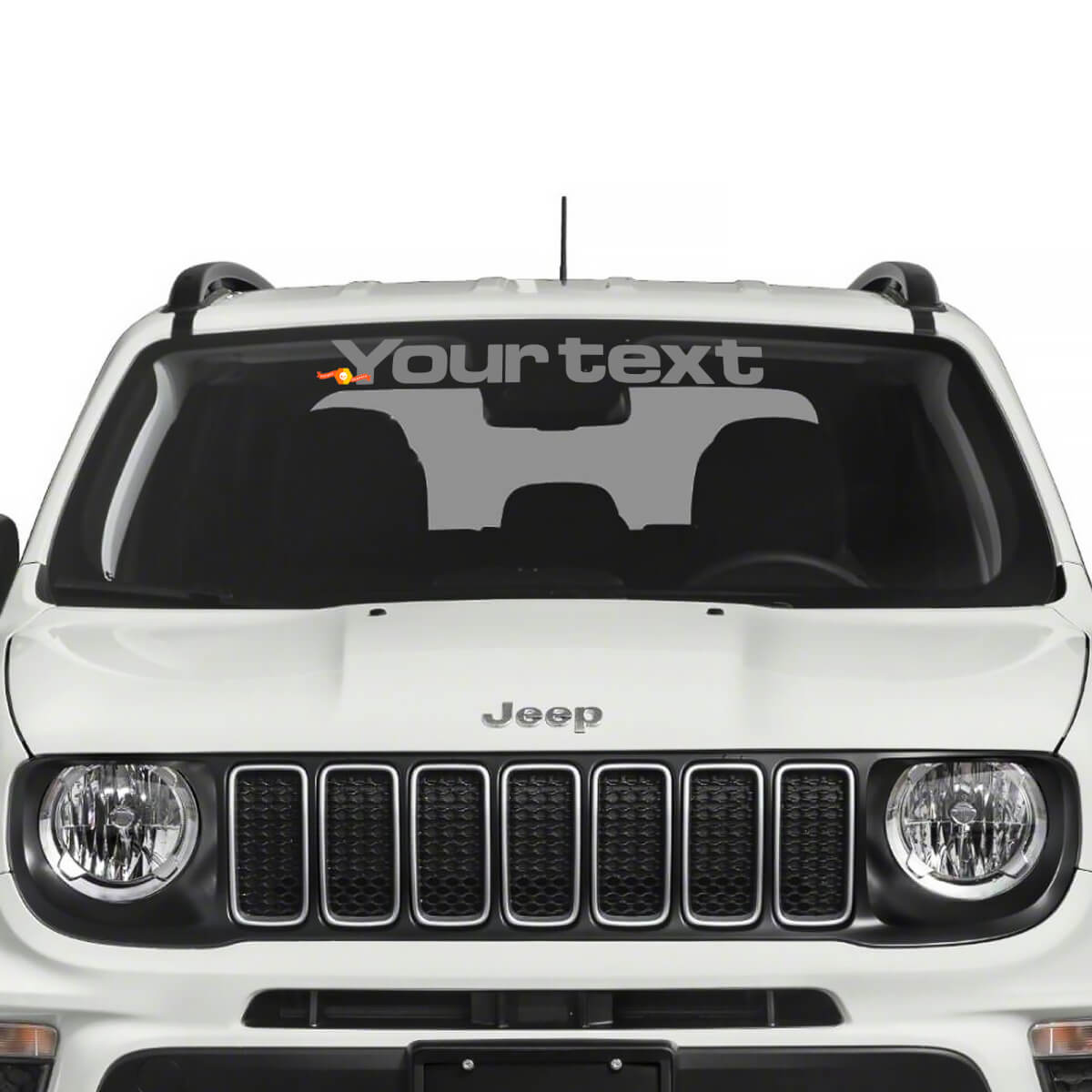 Gráfica de Banner de Parabrisas Salpicadura Lateral Gráfica Raspada Vinilo Autoadhesivo para Jeep Renegade
