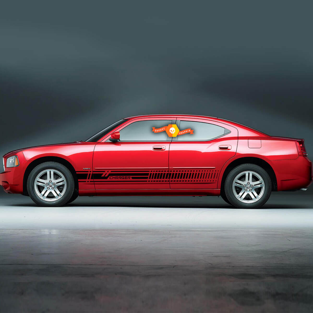 Kit de calcomanías gráficas con franja lateral para DODGE CHARGER LX 2005-2011