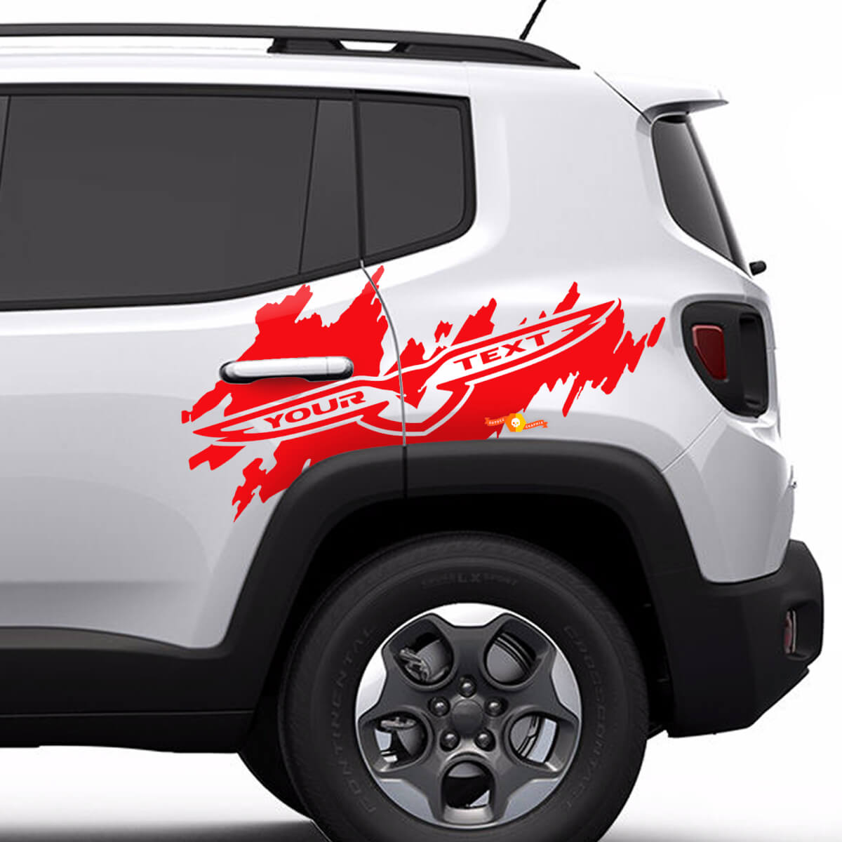 Gráfico de Logotipo Lateral Trailhawk Protector de Salpicaduras Pegatina de Vinilo para Puerta Trasera Lateral para Jeep Renegade Cherokee