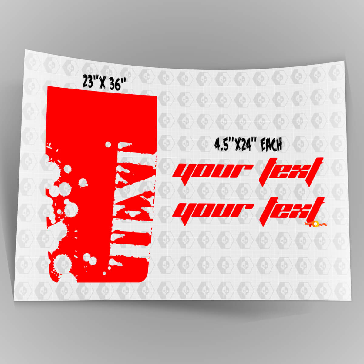 Kit de calcomanías de vinilo con letras de salpicaduras para capó Renegade para Jeep Wrangler TJ LJ JK