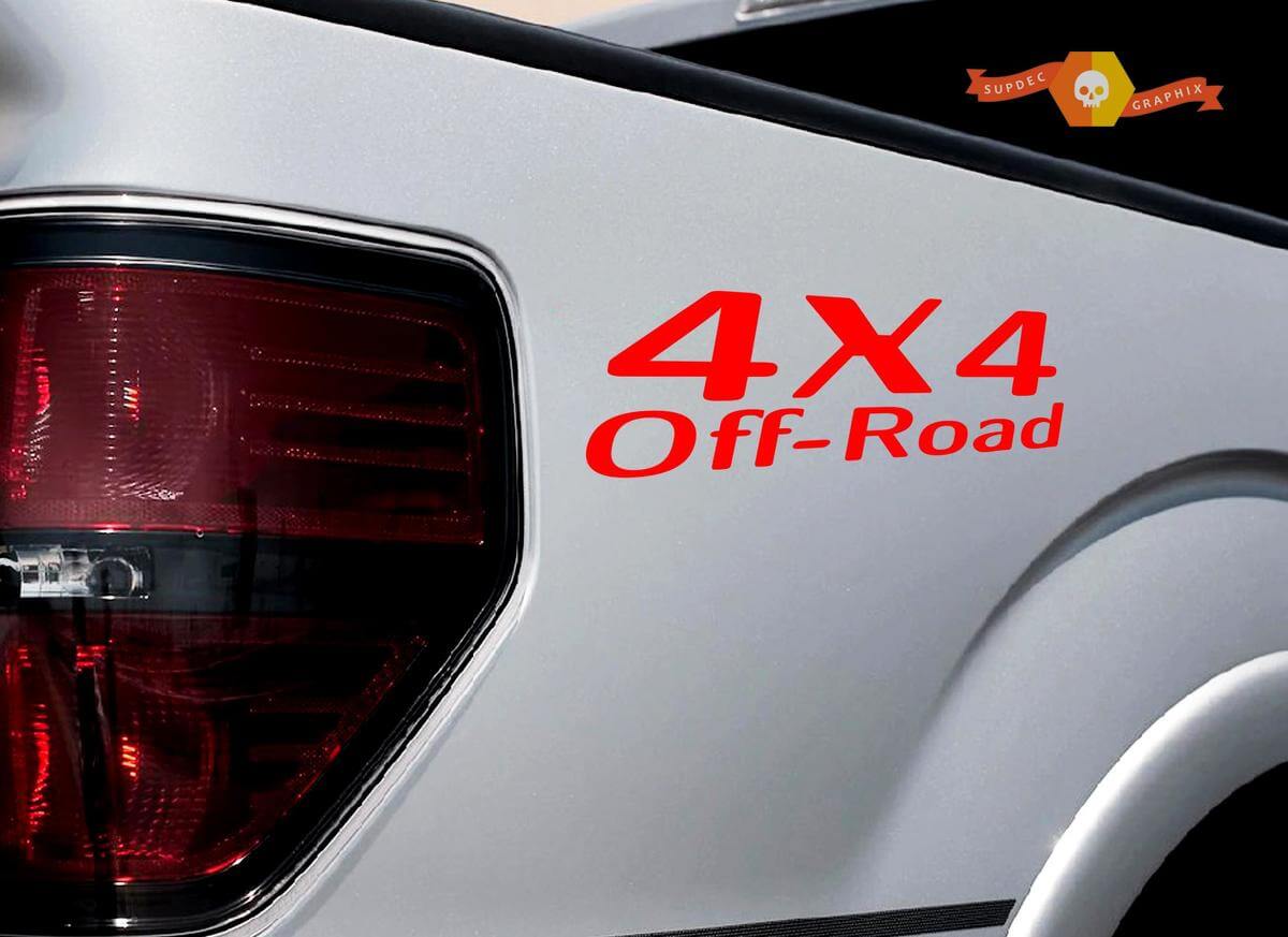 4x4 OFF ROAD Racing Calcomanía Calcomanía Camión TRD Tacoma Jeep Dodge Chevy Ford Rojo
