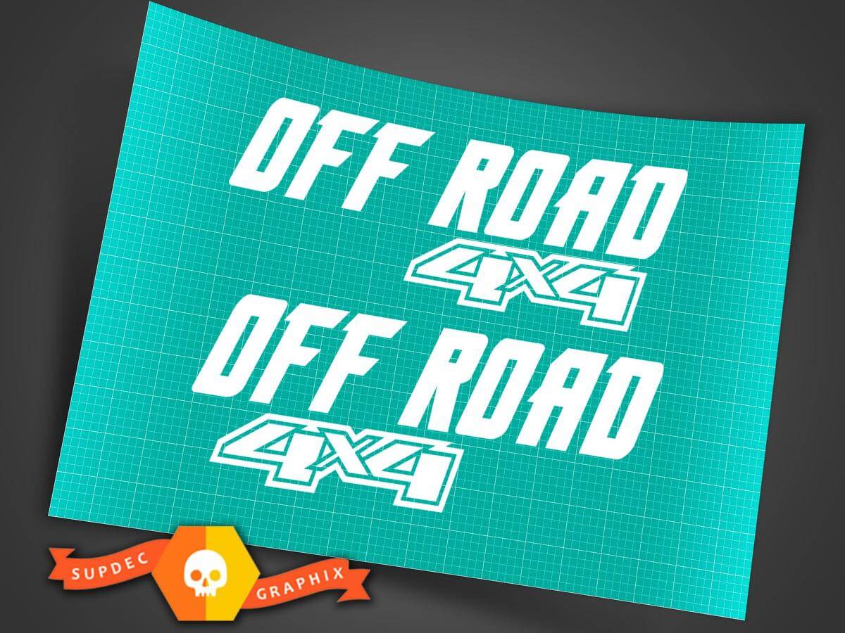 Par nuevo 4X4 Off Road Decal Sticker 4WD Truck Suv Musclecar Chevy Dodge Toyota GMC Logo