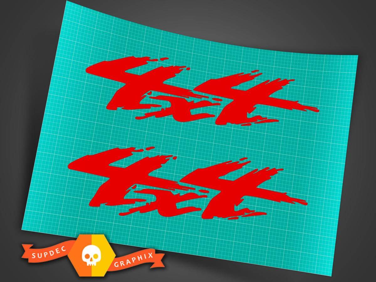 Gráficos de Vinilo para Salpicaduras 4x4 Todoterreno 4WD para Camioneta Musclecar