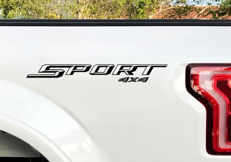 Calcomanías Ford F150 Sport 4X4 Cabecera de Cama 2015 2016 2 Calcomanías Vinilo Cortado 2
